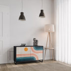 TWO HALVES Aparador de 2 Puertas en Acabado Negro