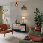 TWO HALVES Aparador de 2 Puertas en Acabado Negro