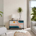 TWO HALVES Aparador de 2 Puertas en Acabado Negro