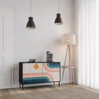 TWO HALVES Aparador de 2 Puertas en Acabado Negro