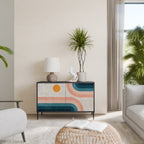 TWO HALVES Aparador de 2 Puertas en Acabado Negro