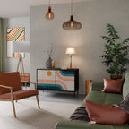 TWO HALVES Aparador de 2 Puertas en Acabado Negro