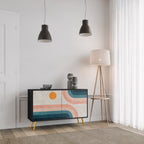 TWO HALVES Aparador de 2 Puertas en Acabado Negro