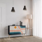 TWO HALVES Aparador de 2 Puertas en Acabado Negro