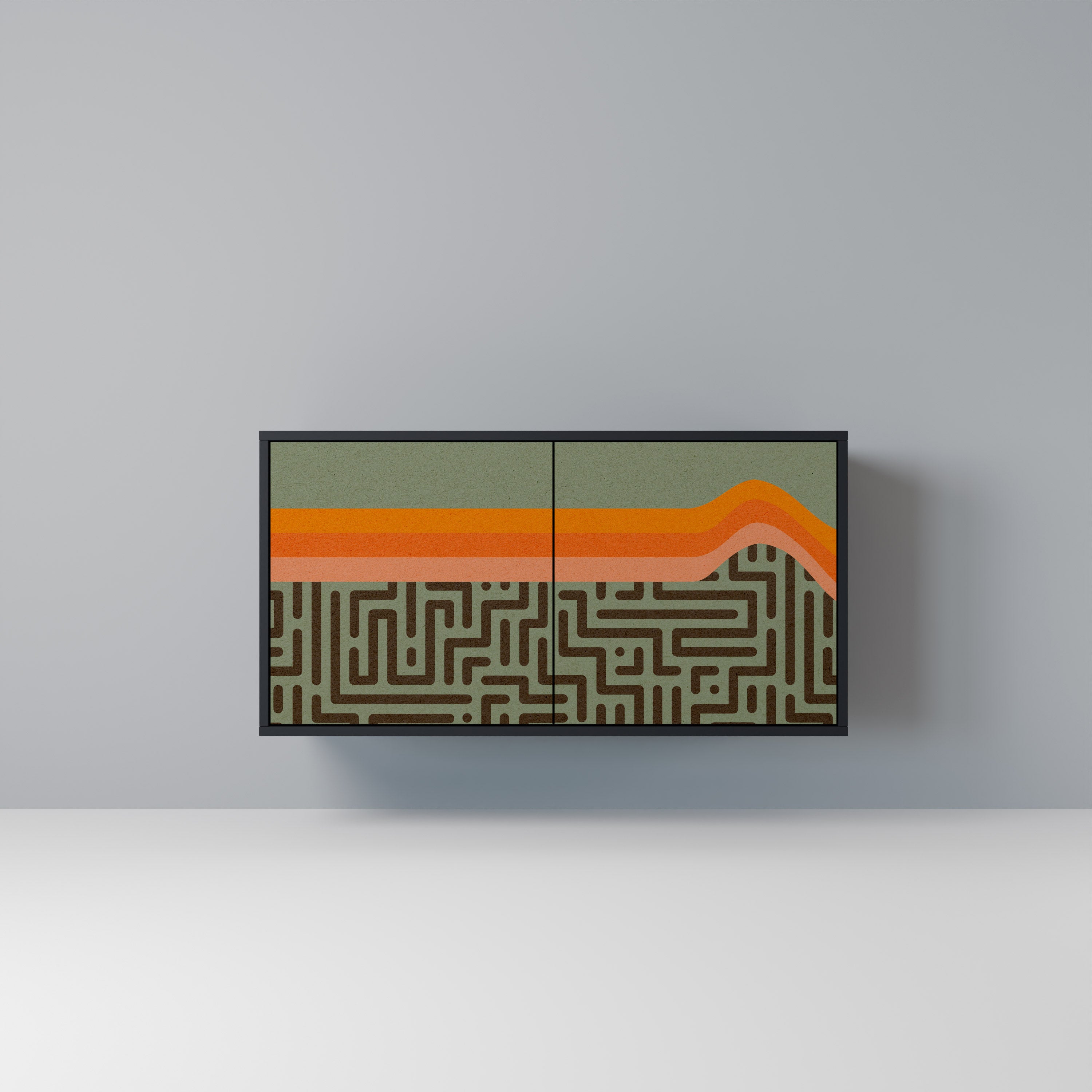 SIMPLE SOLUTIONS 2-Door Sideboard in Black Finish