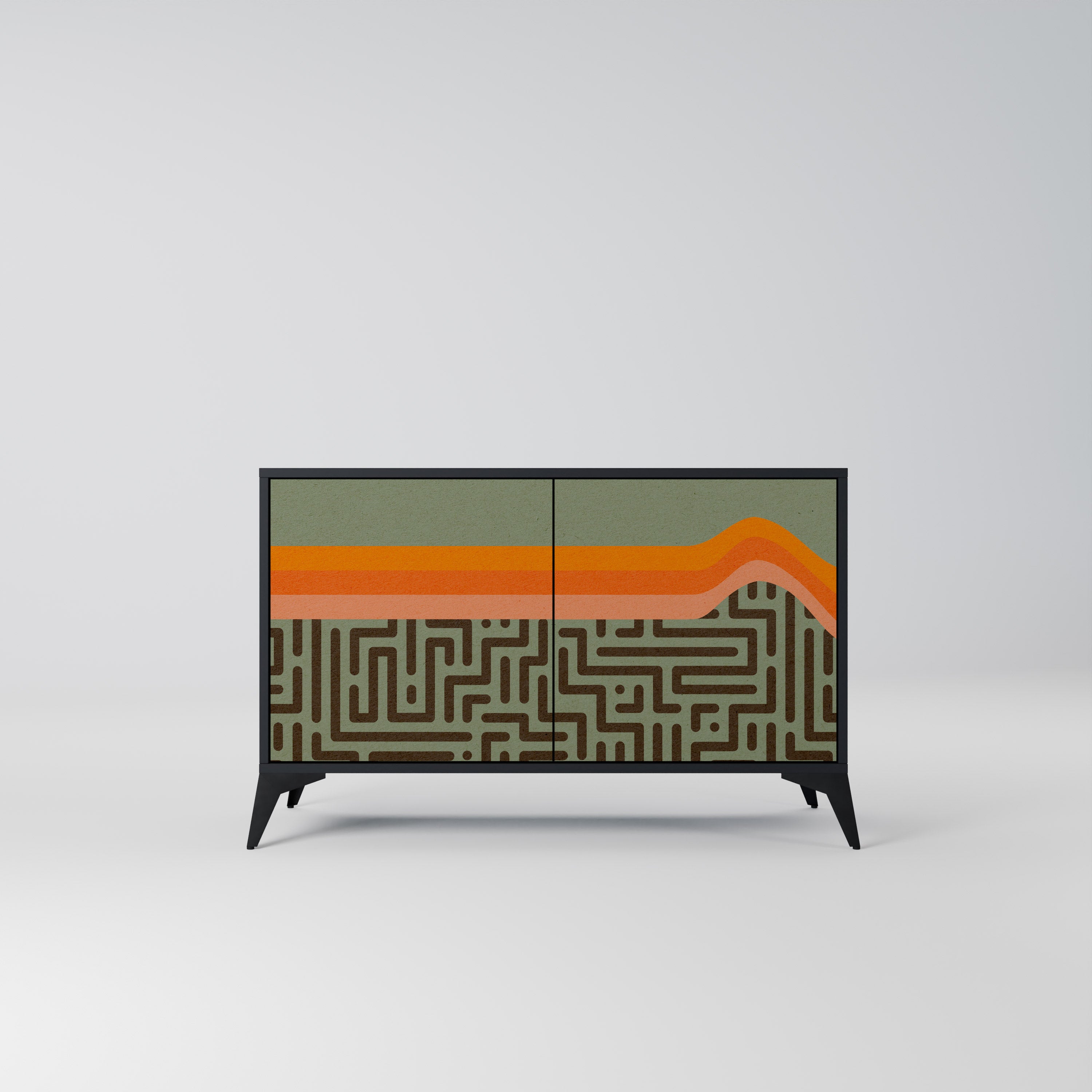 SIMPLE SOLUTIONS 2-Door Sideboard in Black Finish