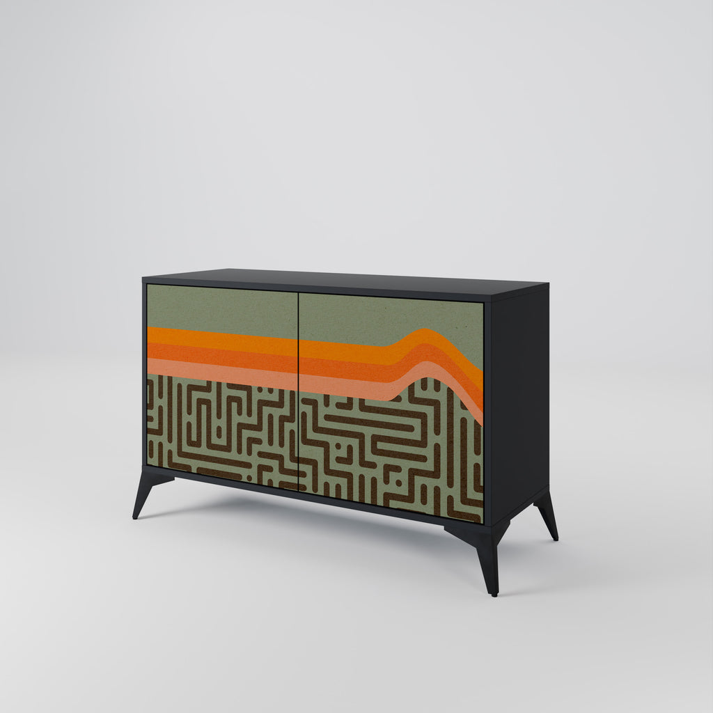 SIMPLE SOLUTIONS 2-Door Sideboard in Black Finish