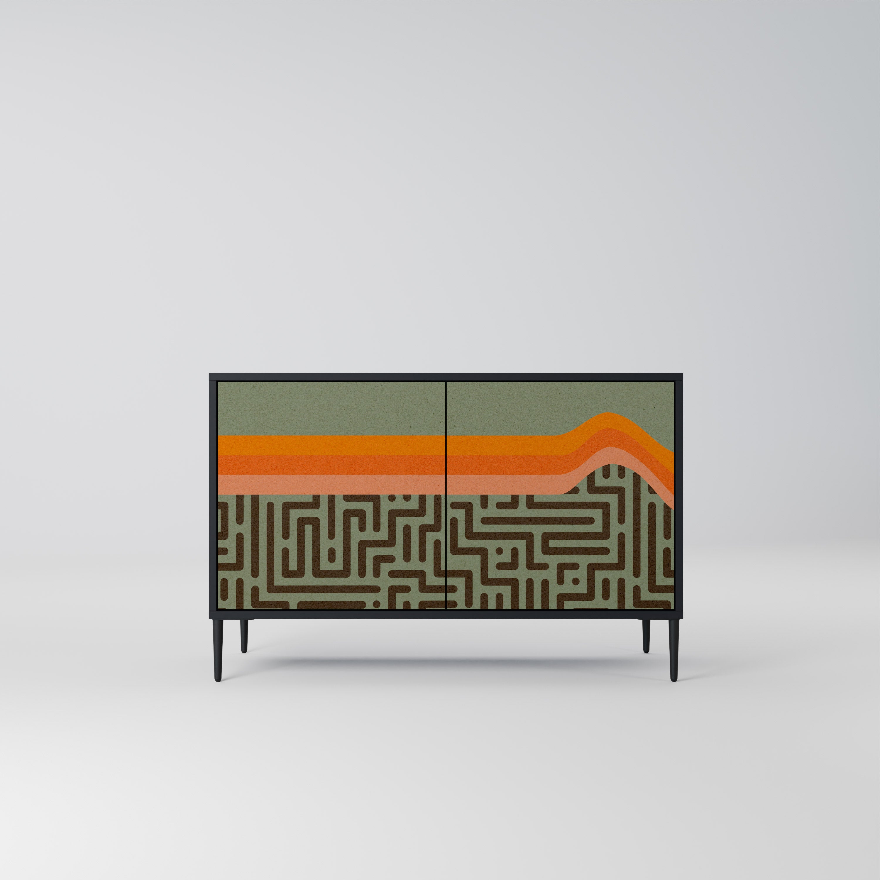 SIMPLE SOLUTIONS 2-Door Sideboard in Black Finish