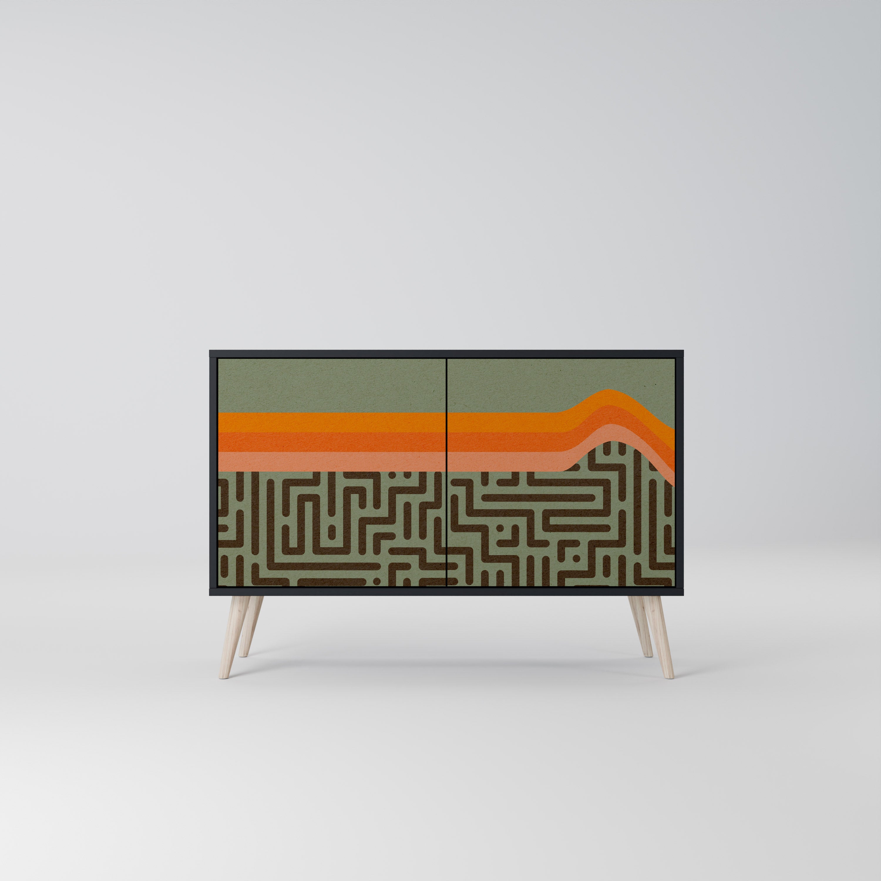 SIMPLE SOLUTIONS 2-Door Sideboard in Black Finish