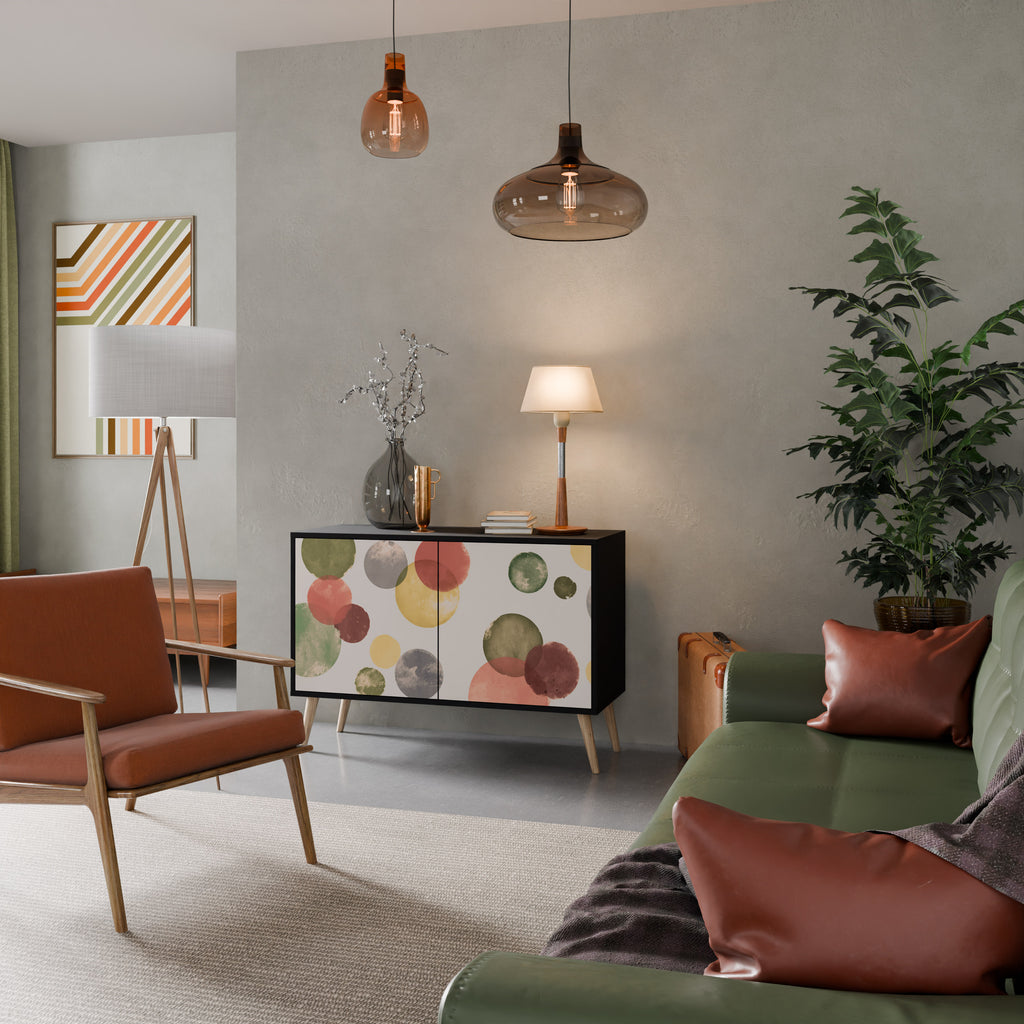 FLEETING HAPPINESS 2-Door Sideboard in Black Finish