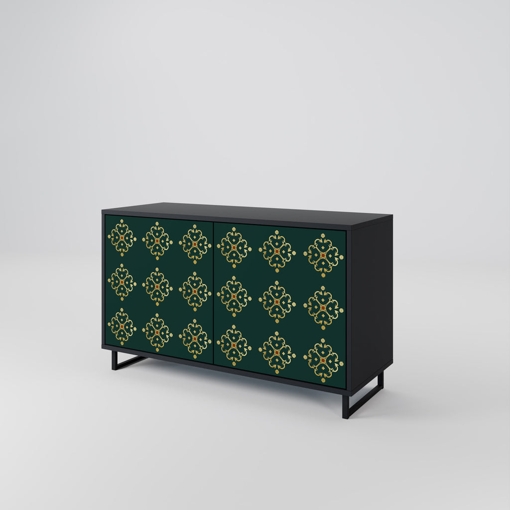 ROYAL MEDALLION 2-Door Sideboard in Black Finish