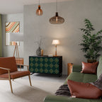 ROYAL MEDALLION Aparador de 2 Puertas en Acabado Negro