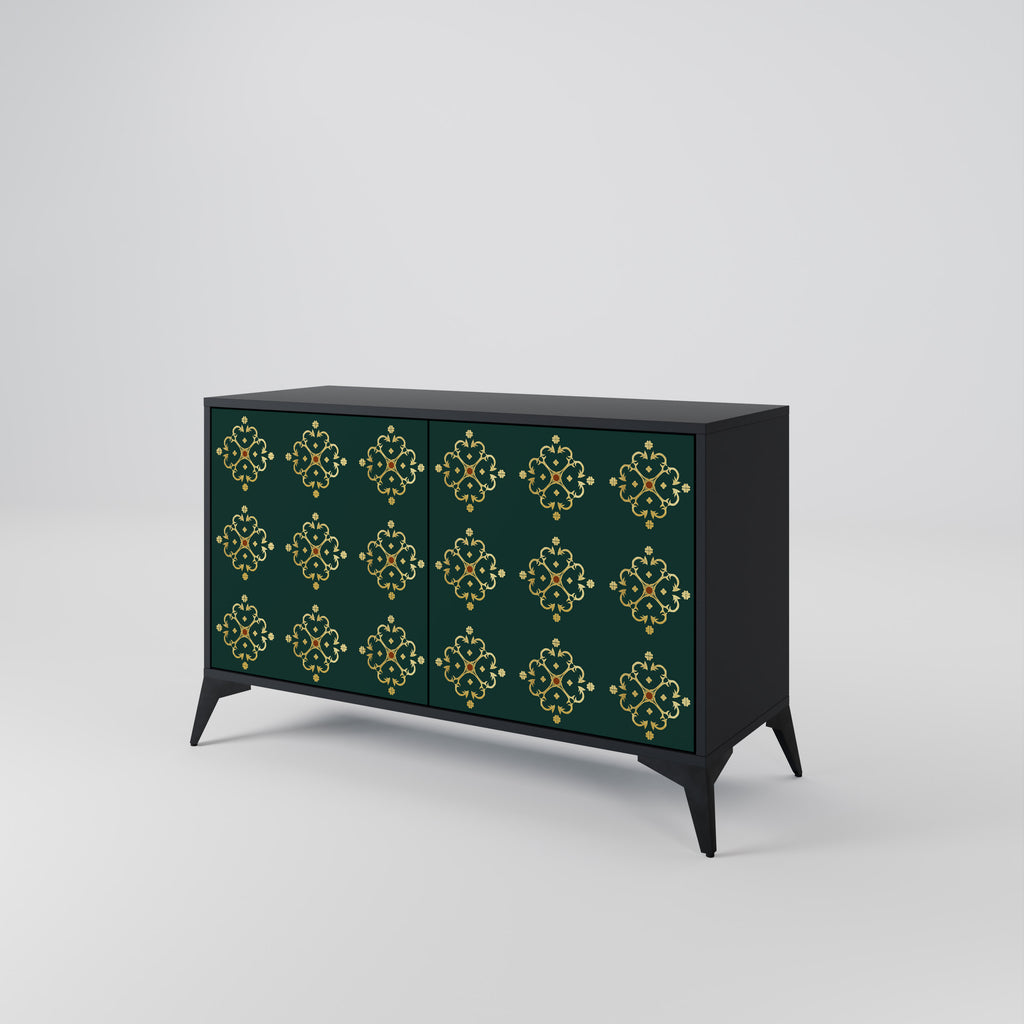 ROYAL MEDALLION 2-Door Sideboard in Black Finish