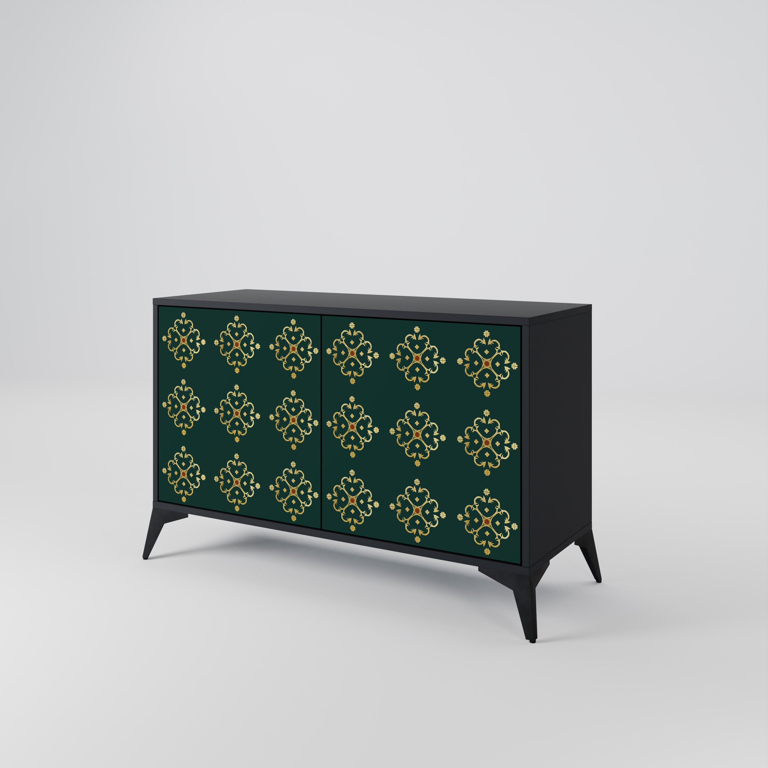 ROYAL MEDALLION 2-Door Sideboard in Black Finish