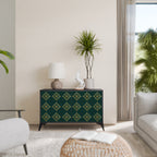 ROYAL MEDALLION Aparador de 2 Puertas en Acabado Negro