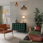 ROYAL MEDALLION Aparador de 2 Puertas en Acabado Negro