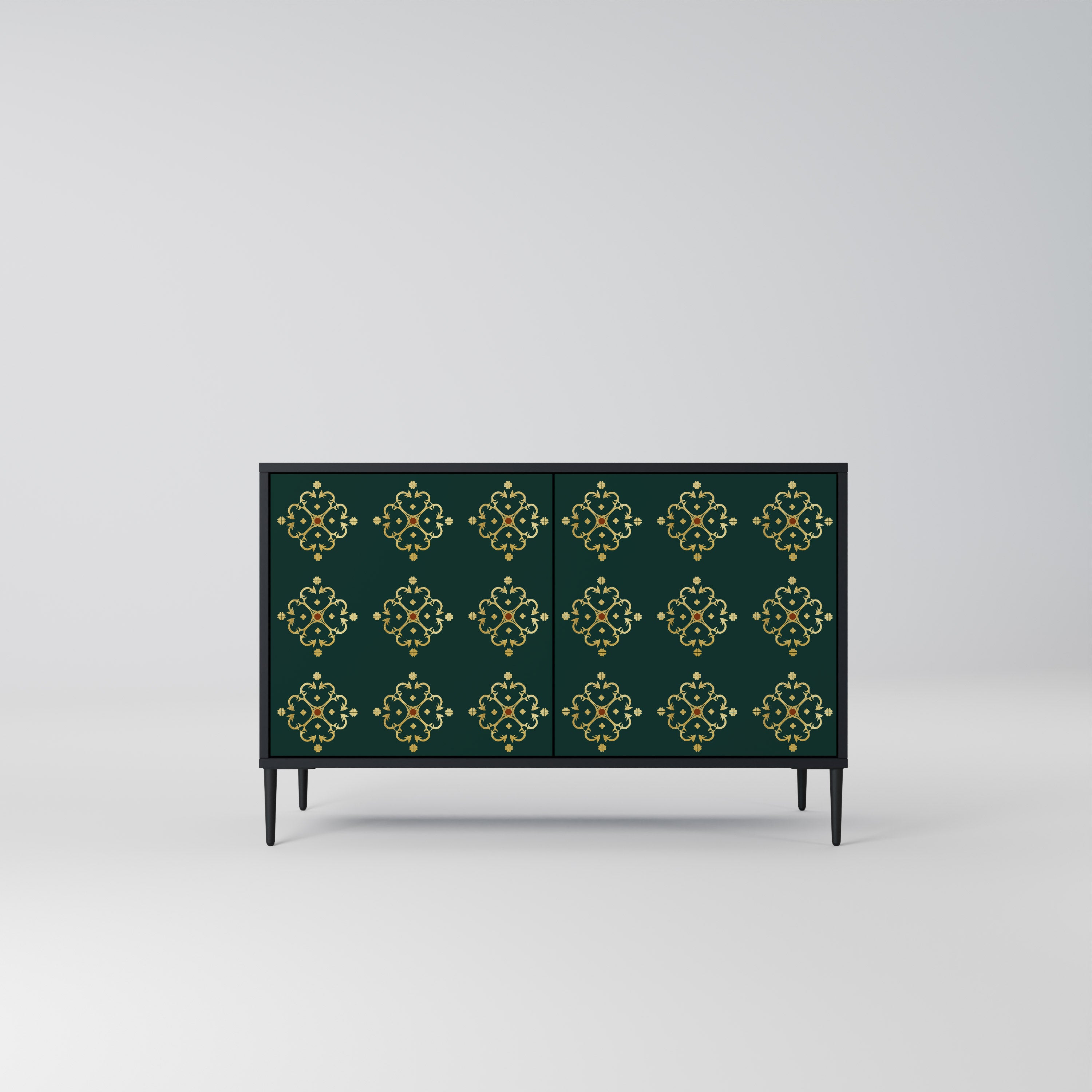 ROYAL MEDALLION 2-Door Sideboard in Black Finish