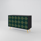 ROYAL MEDALLION Aparador de 2 Puertas en Acabado Negro