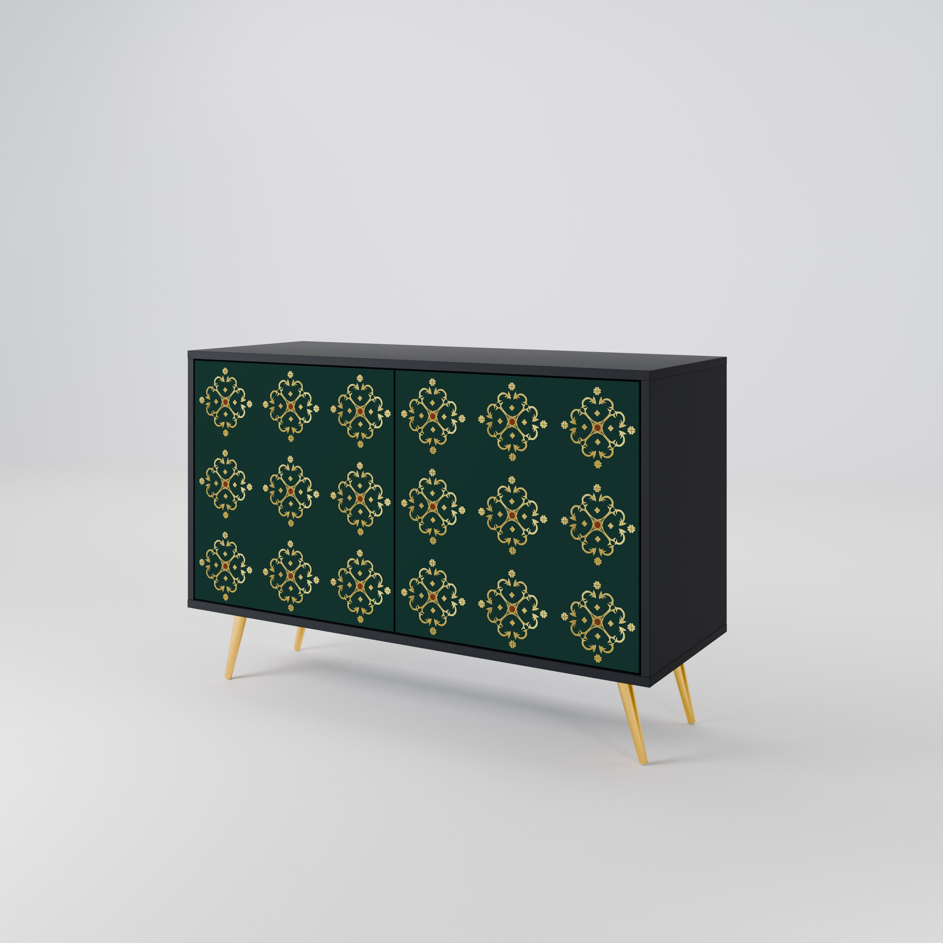 ROYAL MEDALLION 2-Door Sideboard in Black Finish