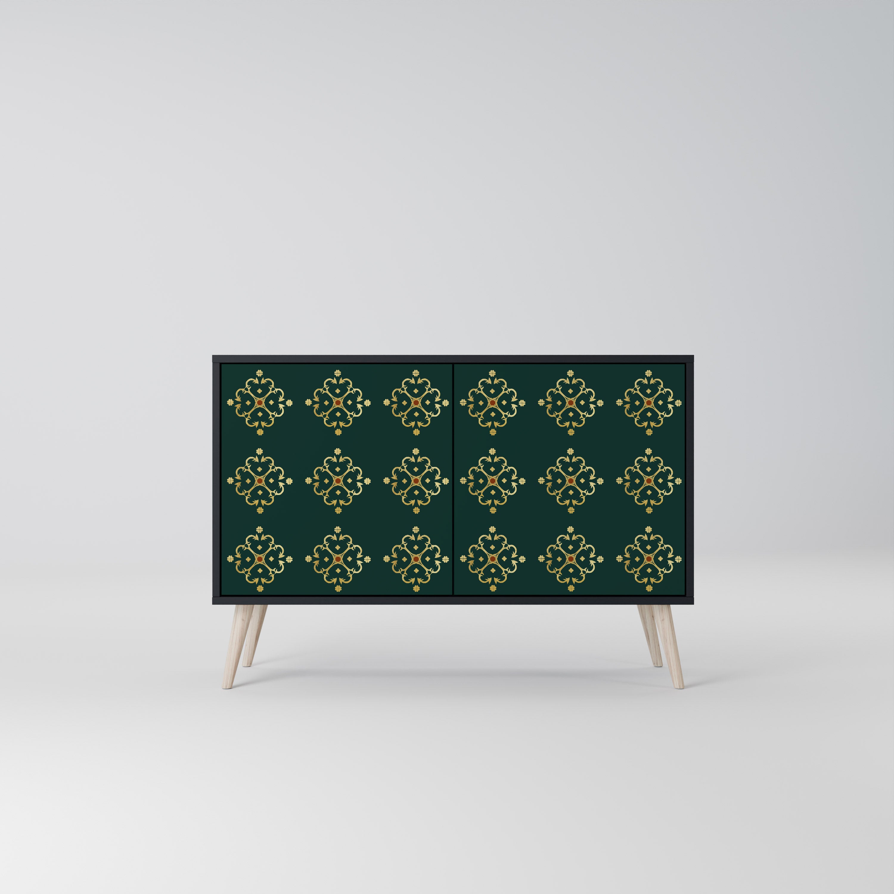 ROYAL MEDALLION 2-Door Sideboard in Black Finish