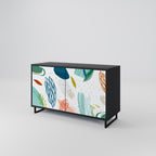 BOTANICAL HURRICANE 2-Door Sideboard in Black Finish