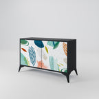 BOTANICAL HURRICANE 2-Door Sideboard in Black Finish