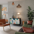 BOTANICAL HURRICANE 2-Door Sideboard in Black Finish