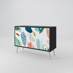 BOTANICAL HURRICANE 2-Door Sideboard in Black Finish