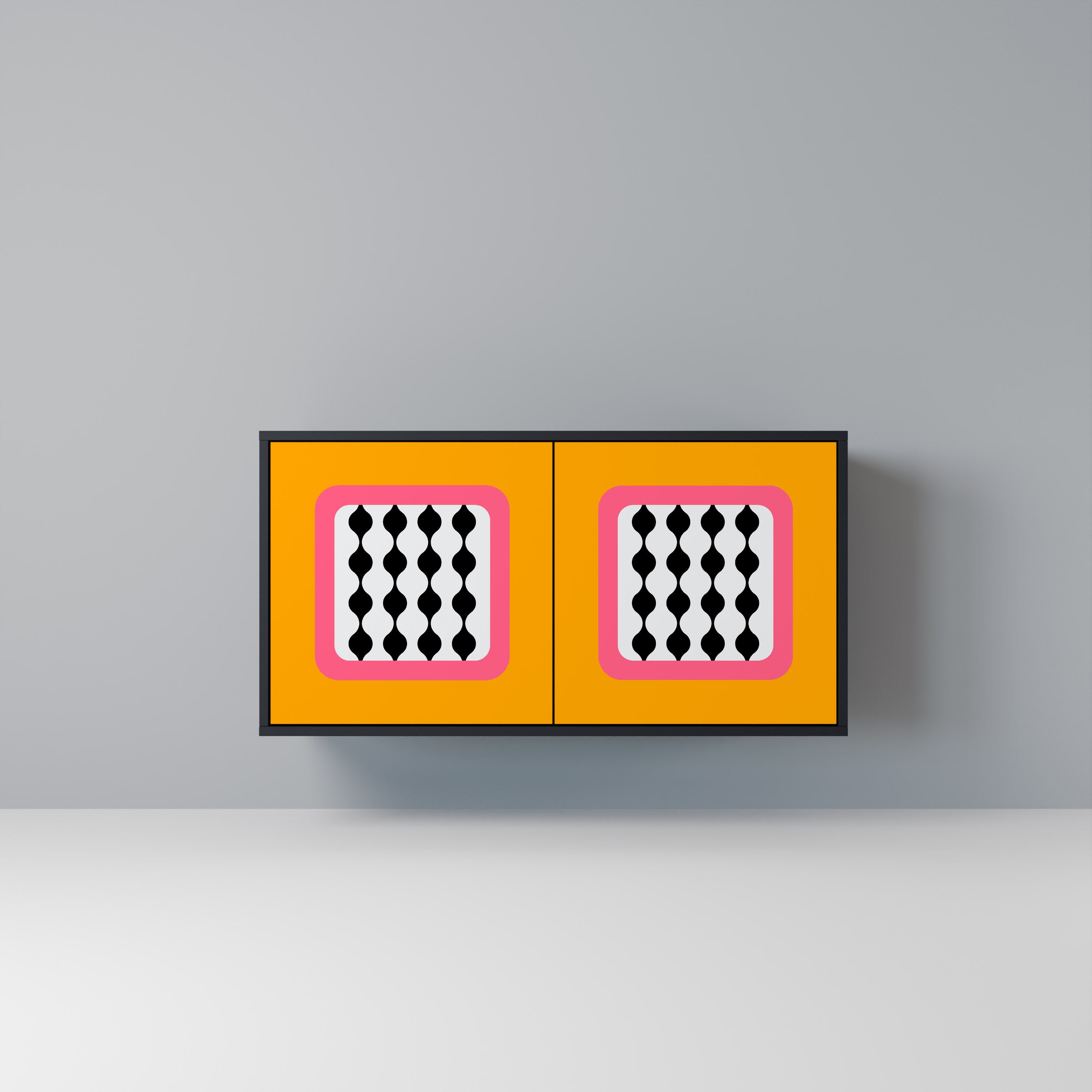 TEARS IN HEAVEN 2-Door Sideboard in Black Finish