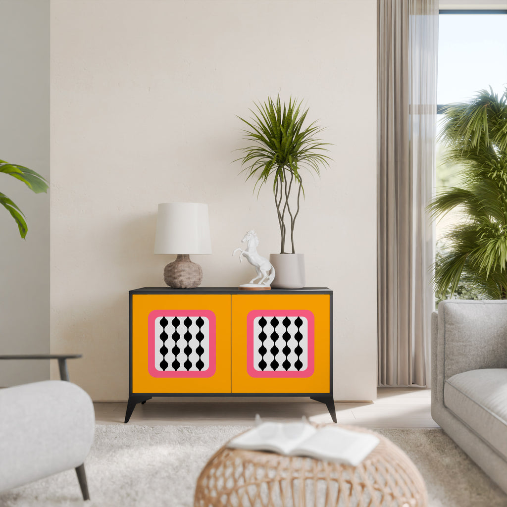 TEARS IN HEAVEN 2-Door Sideboard in Black Finish