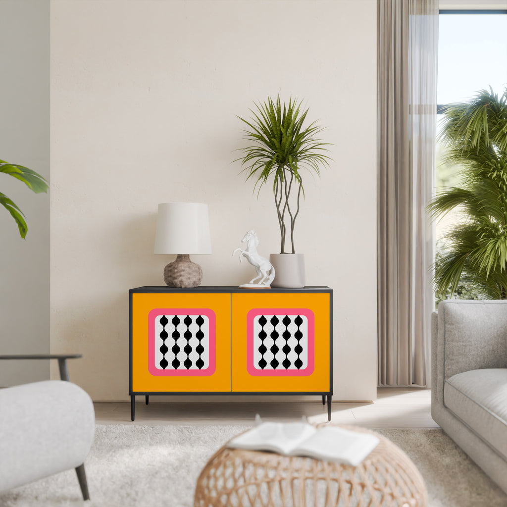 TEARS IN HEAVEN 2-Door Sideboard in Black Finish