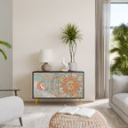 MYSTICAL STRUCTURE Aparador de 2 Puertas en Acabado Negro