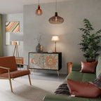 MYSTICAL STRUCTURE Aparador de 2 Puertas en Acabado Negro