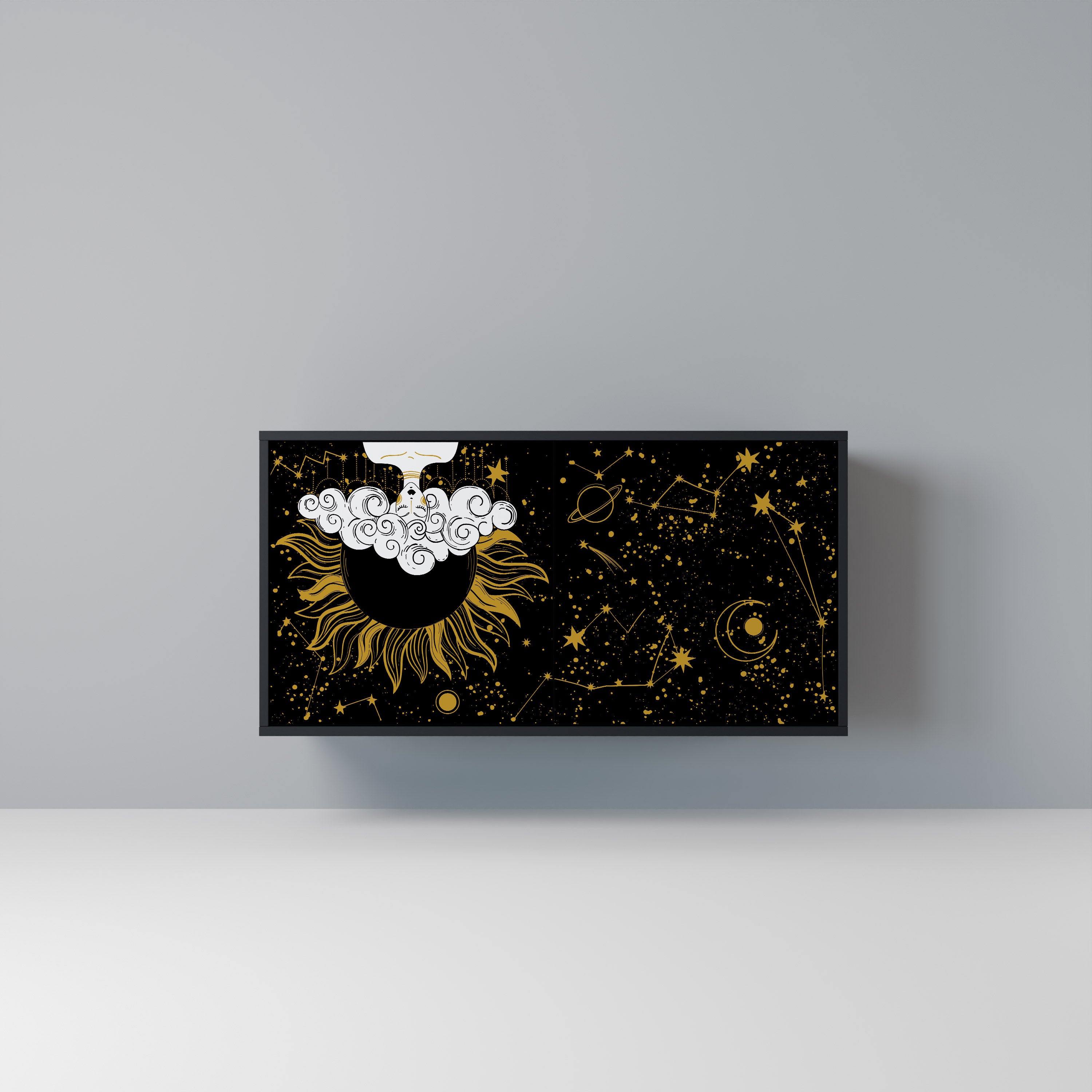 STELLAR CONSTELLATIONS 2-Door Sideboard in Black Finish