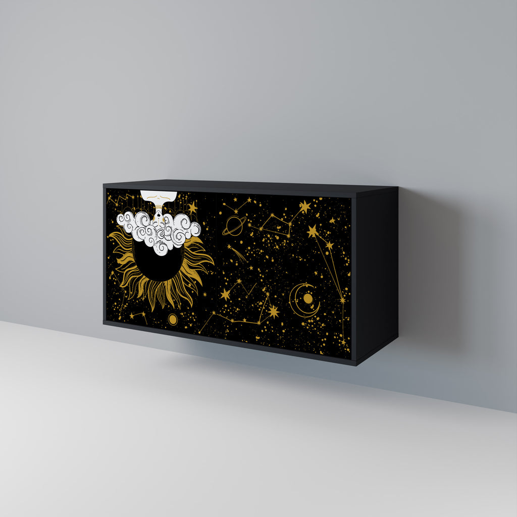 STELLAR CONSTELLATIONS 2-Door Sideboard in Black Finish