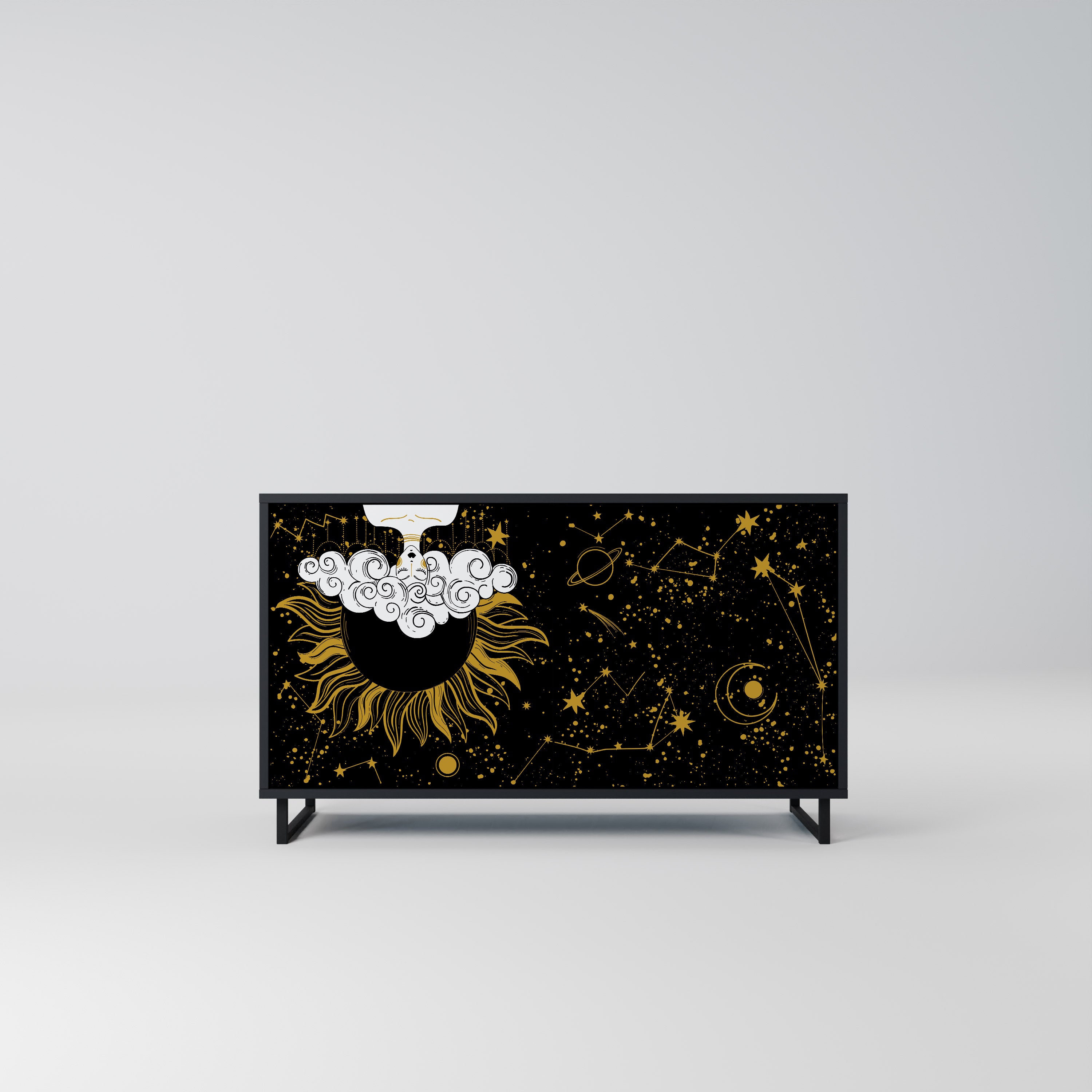 STELLAR CONSTELLATIONS 2-Door Sideboard in Black Finish