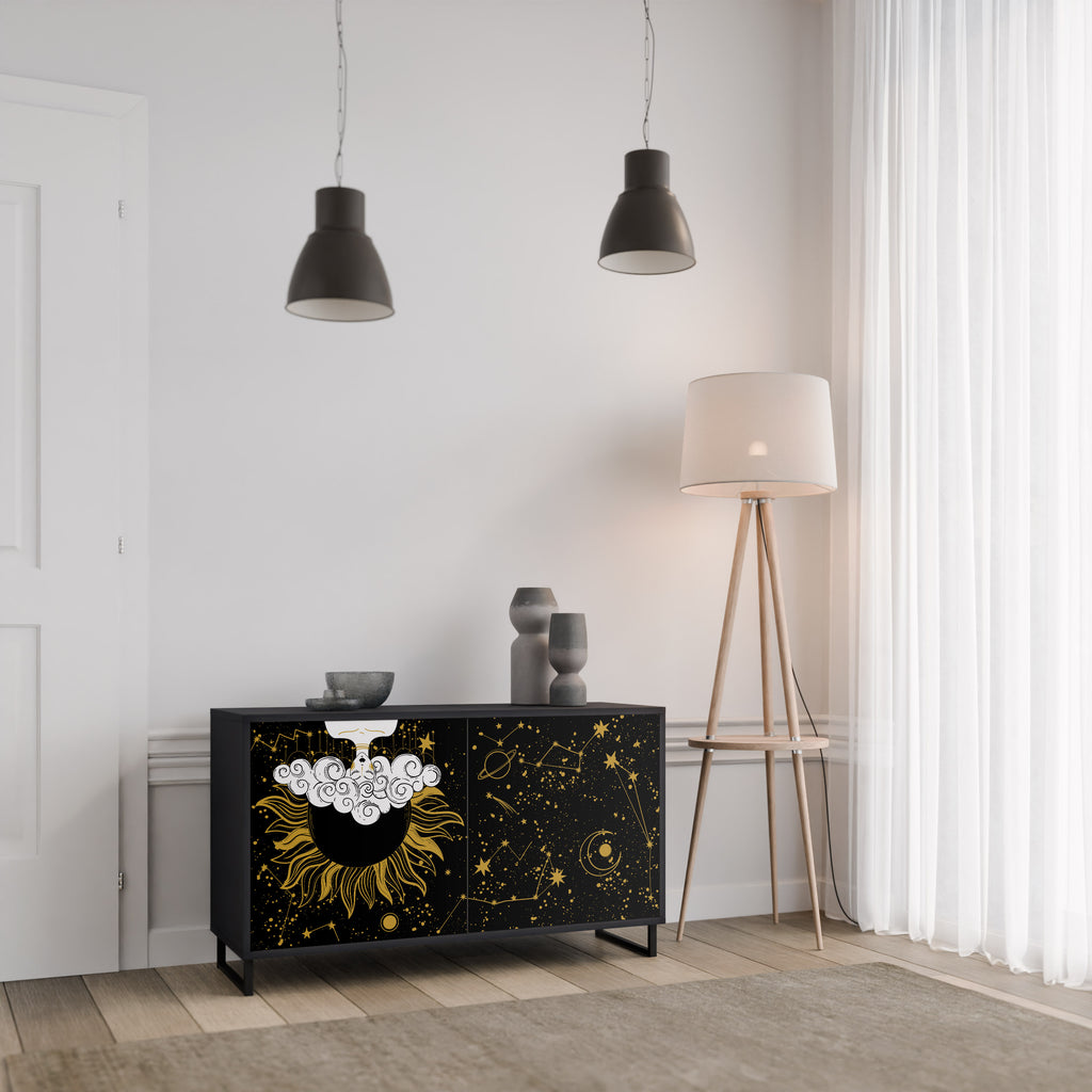 STELLAR CONSTELLATIONS 2-Door Sideboard in Black Finish