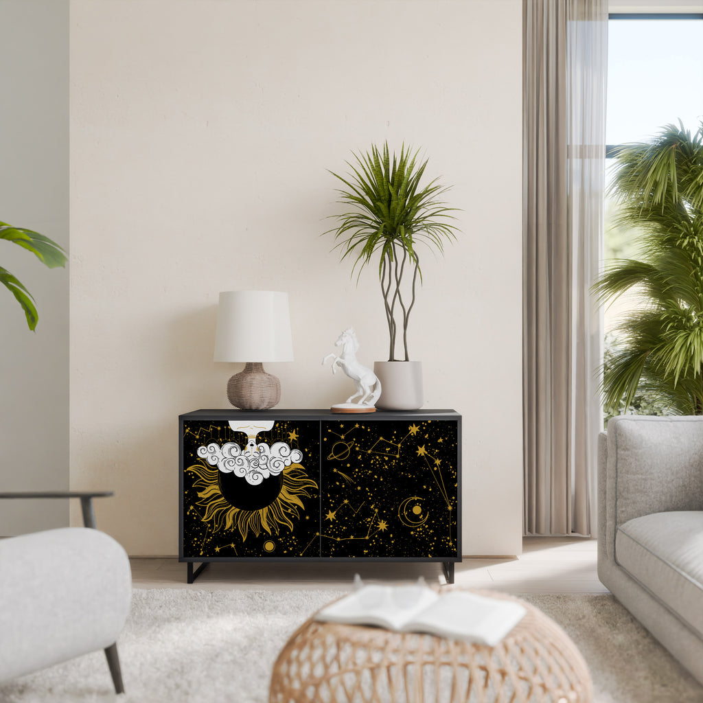 STELLAR CONSTELLATIONS 2-Door Sideboard in Black Finish