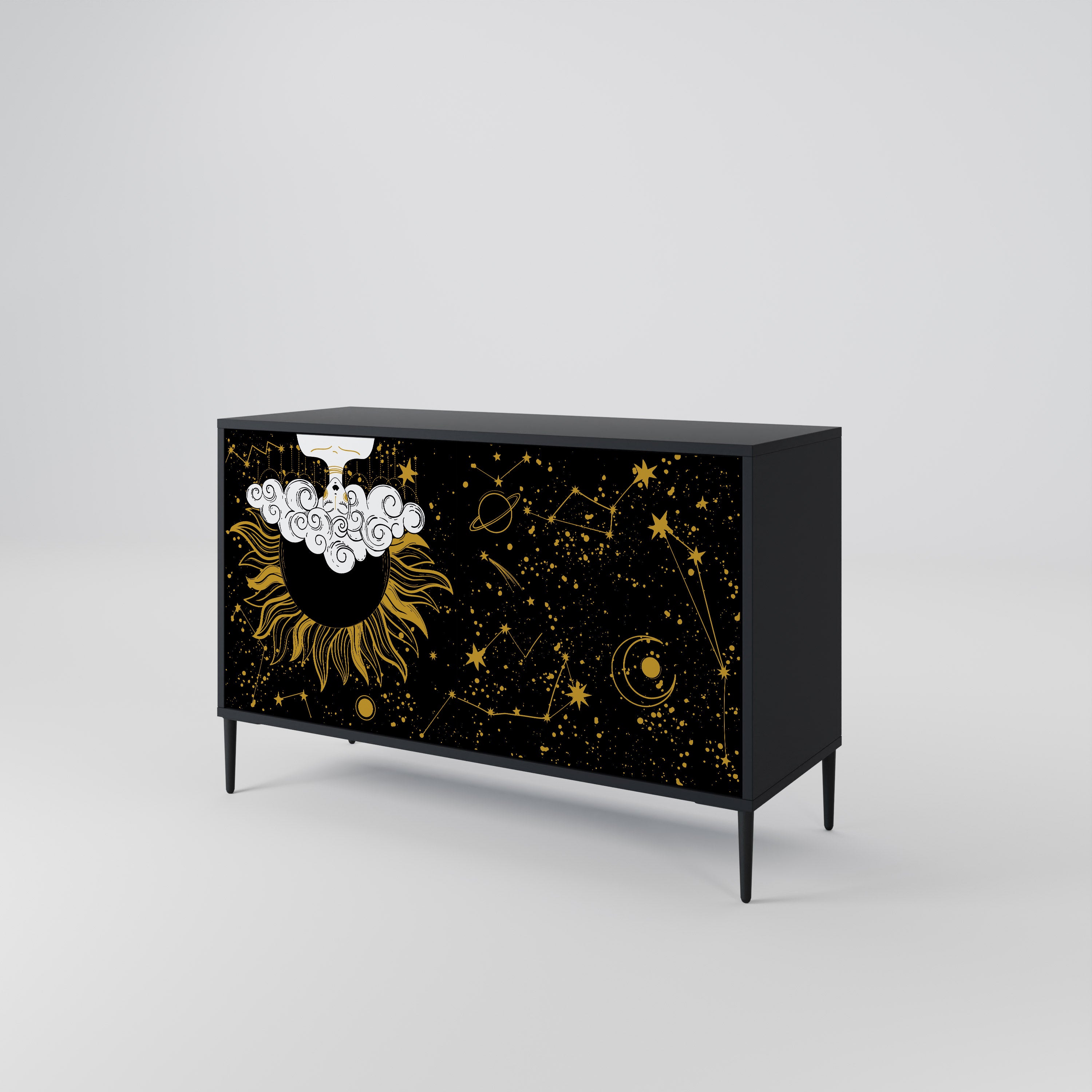STELLAR CONSTELLATIONS 2-Door Sideboard in Black Finish