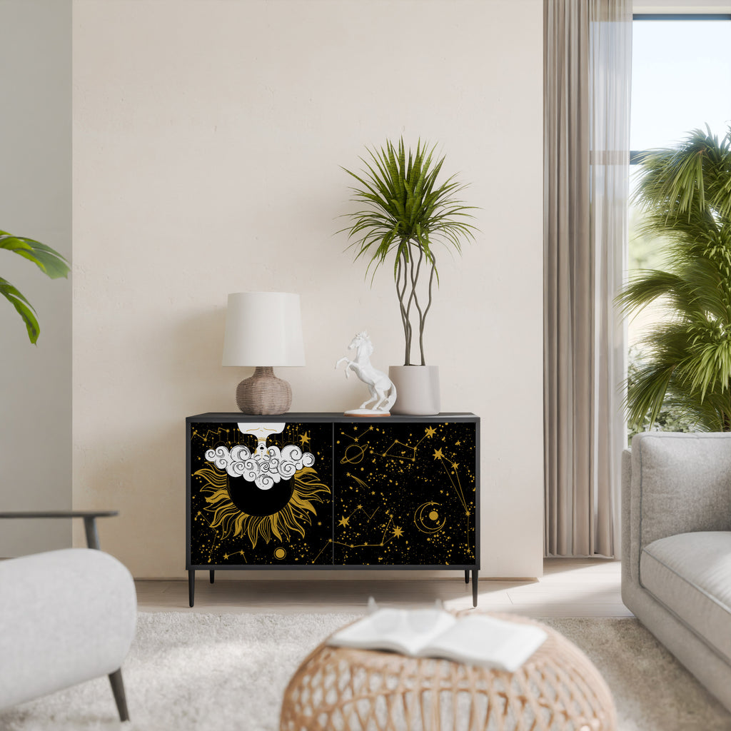 STELLAR CONSTELLATIONS 2-Door Sideboard in Black Finish