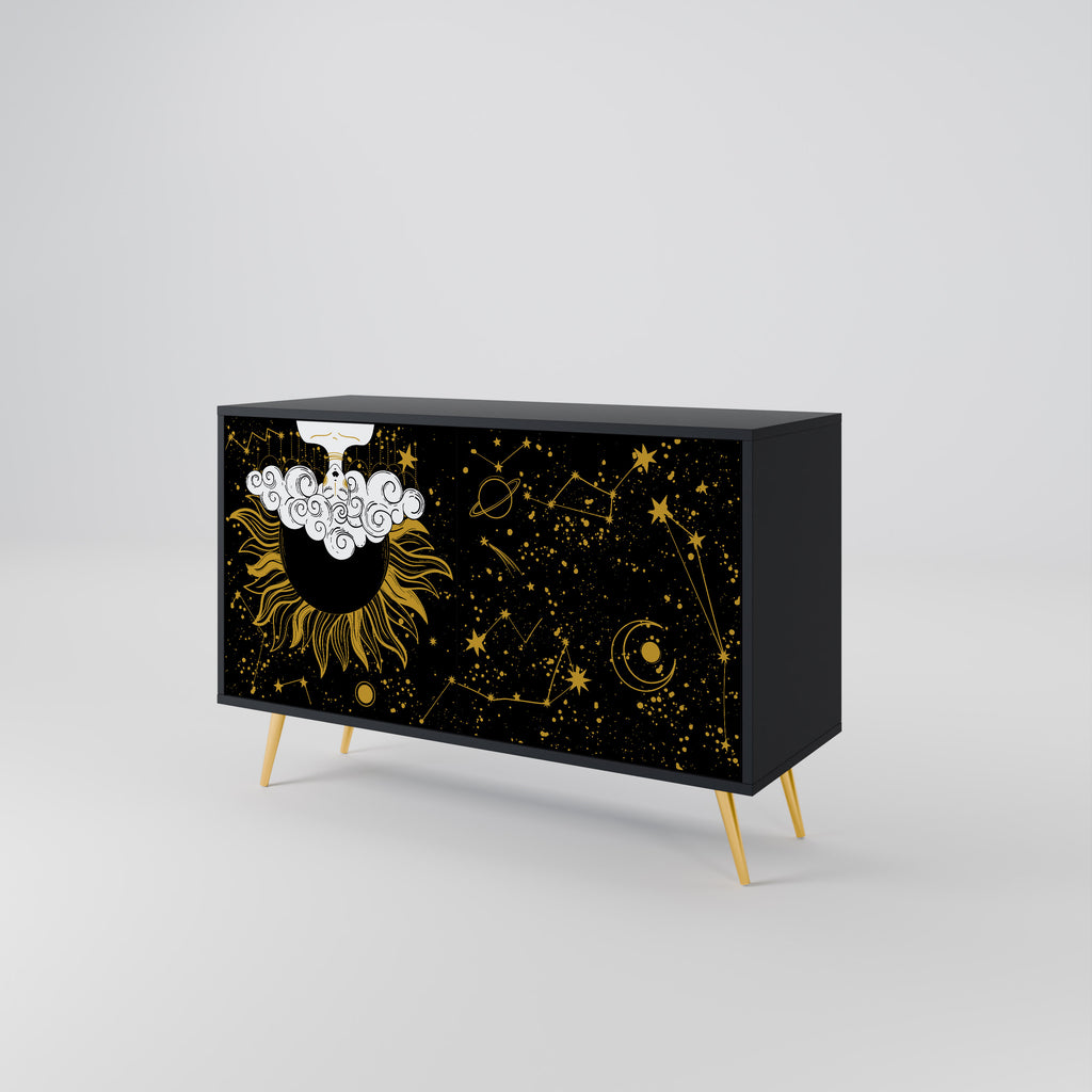 STELLAR CONSTELLATIONS 2-Door Sideboard in Black Finish