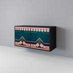 ROYAL COMPOSITION Aparador de 2 Puertas en Acabado Negro