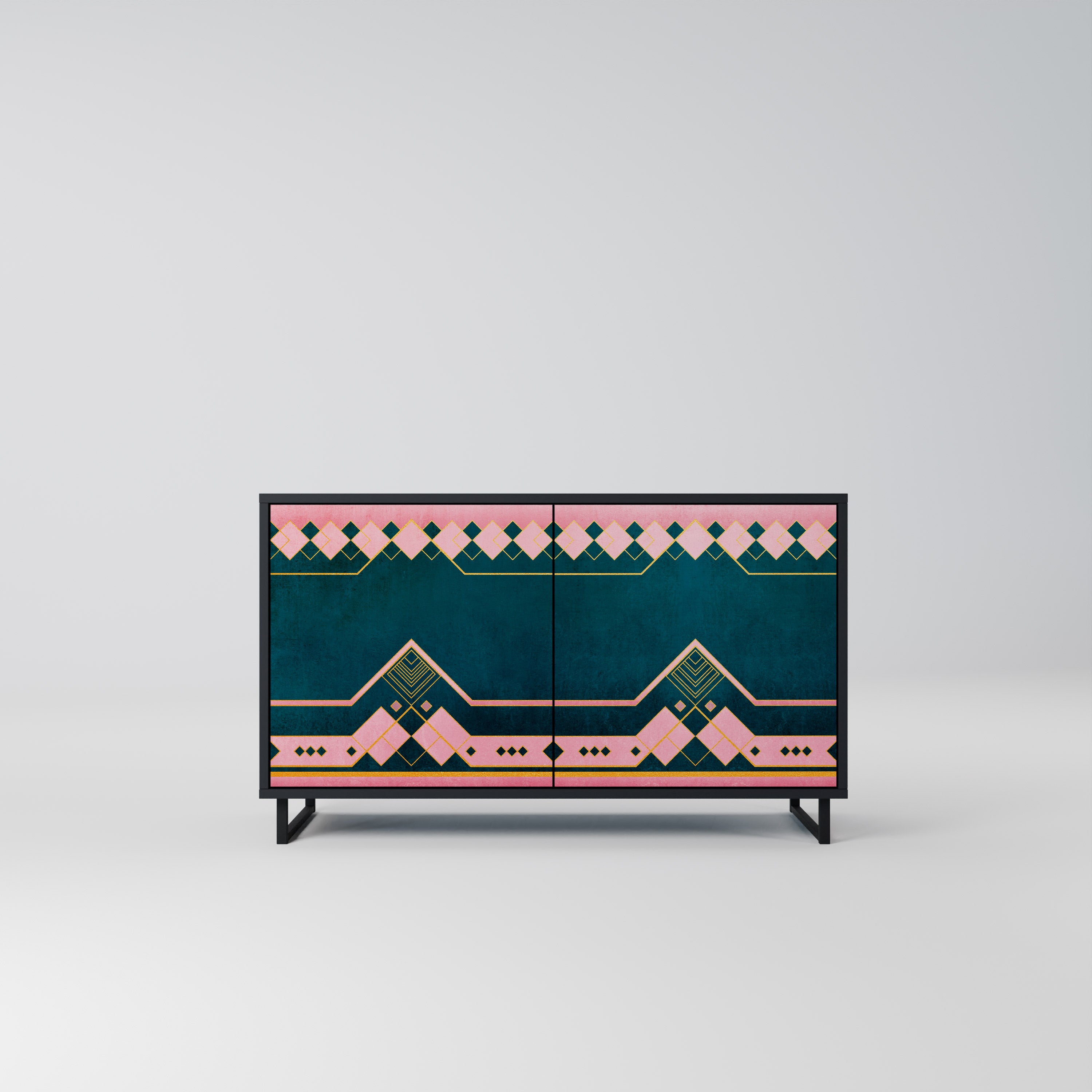 ROYAL COMPOSITION 2-Door Sideboard in Black Finish