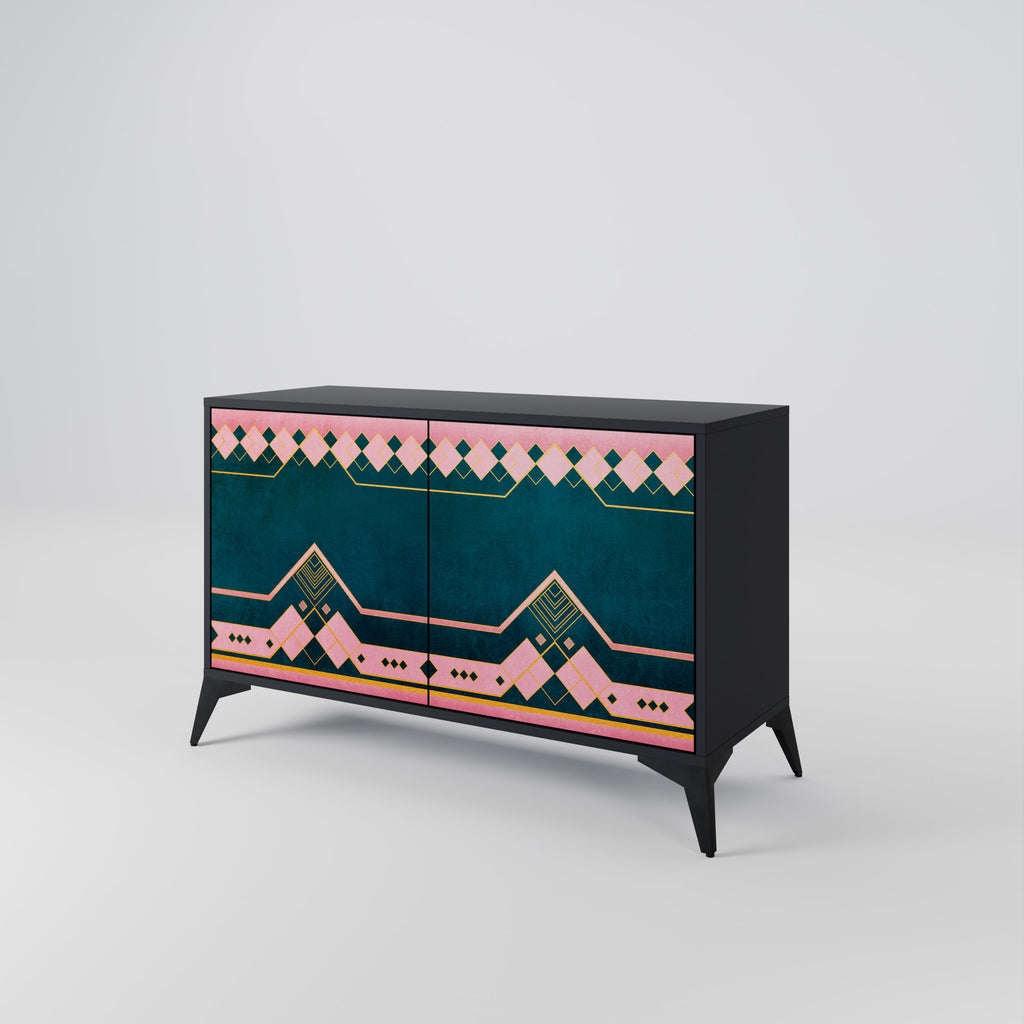 ROYAL COMPOSITION 2-Door Sideboard in Black Finish