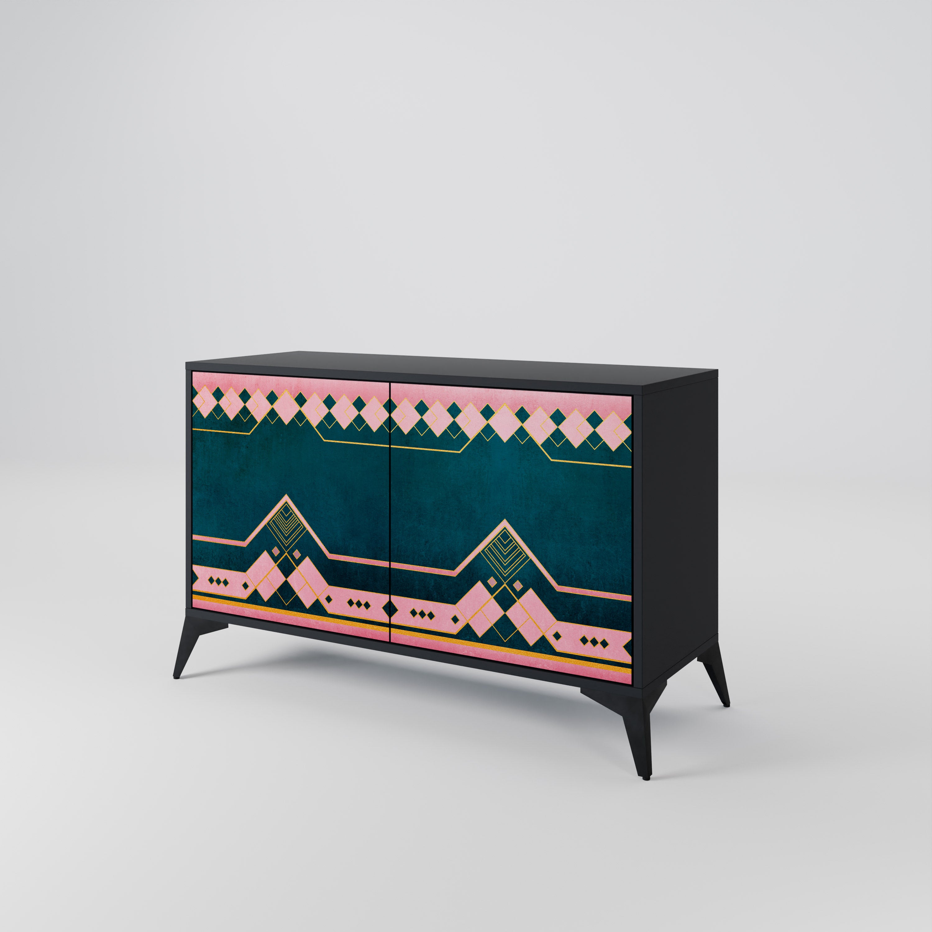 ROYAL COMPOSITION 2-Door Sideboard in Black Finish
