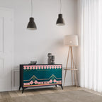 ROYAL COMPOSITION Aparador de 2 Puertas en Acabado Negro