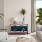 ROYAL COMPOSITION Aparador de 2 Puertas en Acabado Negro