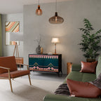 ROYAL COMPOSITION Aparador de 2 Puertas en Acabado Negro