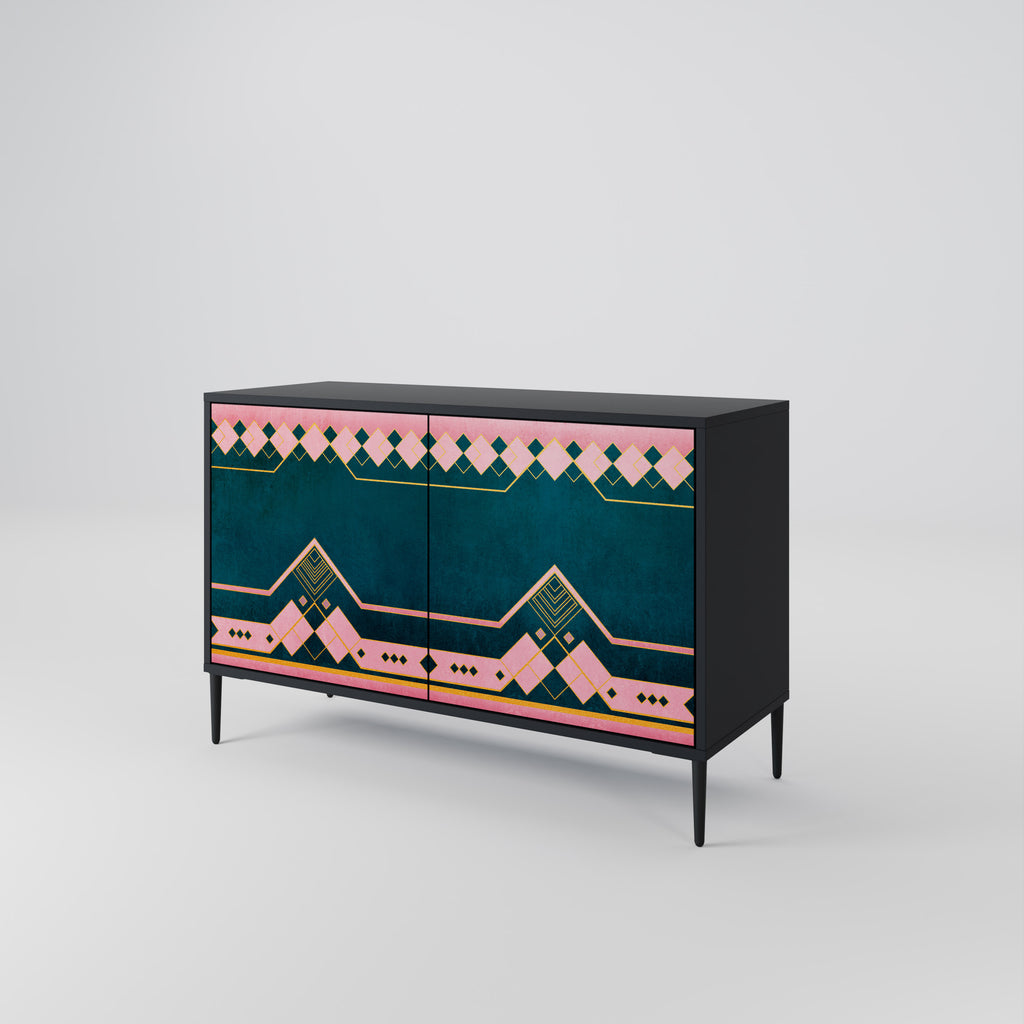 ROYAL COMPOSITION 2-Door Sideboard in Black Finish