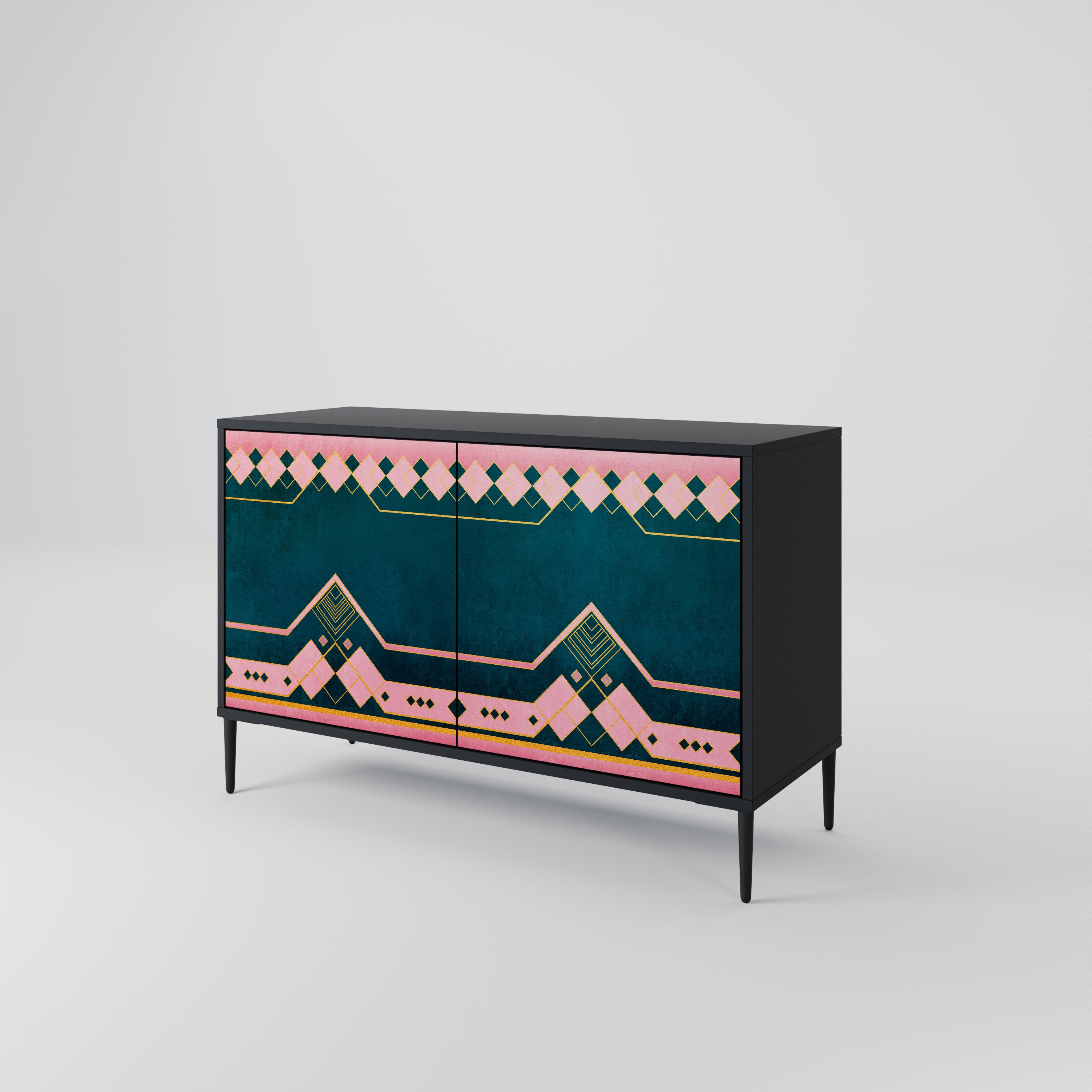ROYAL COMPOSITION 2-Door Sideboard in Black Finish
